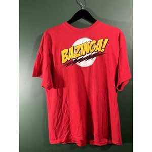 Bazinga! - The Big Bang Theory - Men's Red Short Sleeve T-Shirt - Size XL